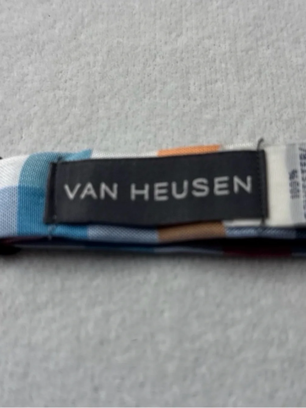 Van Heusen Burgundy & Multi-Color Plaid Bow Tie Duo